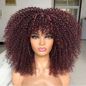 Ladies women curly afro  wig 16 inch